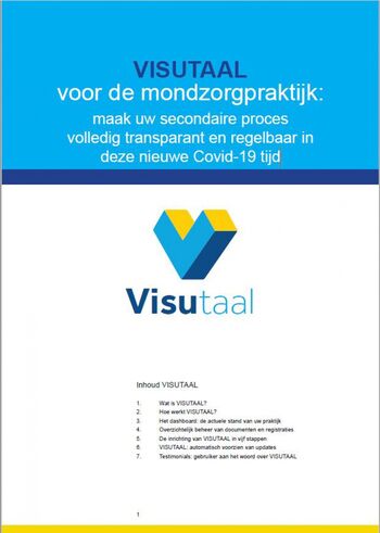 Whitepaper 'VISUTAAL voor de mondzorgpraktijk': uw secondaire proces volledig regelbaar in de Covid-19 tijd