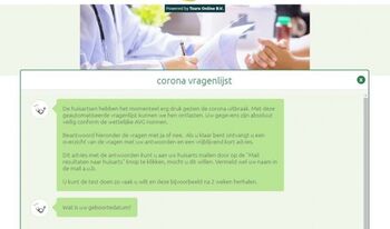 Coronavragenlijst.nl biedt online 'corona check'