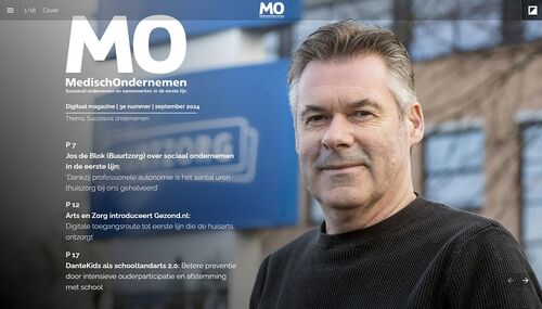 Jos de Blok op cover MedischOndernemen 3 2024 - Coverfoto Lenneke Lingmont Fotografie
