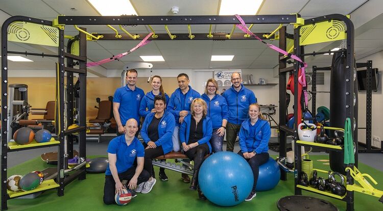 Fysiotherapeut Ron van Leeuwen en zijn team: ‘We zijn een community' (Foto: www.fysiotherapiegalecop.nl)