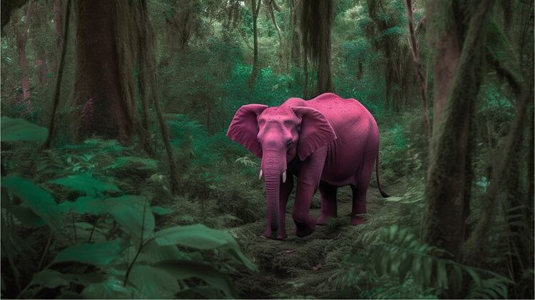 Denk niet aan een roze olifant