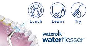 Gratis educatieve sessie in jouw praktijk inclusief lunch en Waterpik® waterflosser