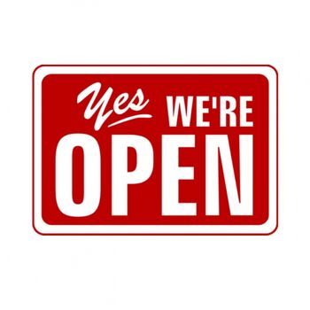 Yes we're open
